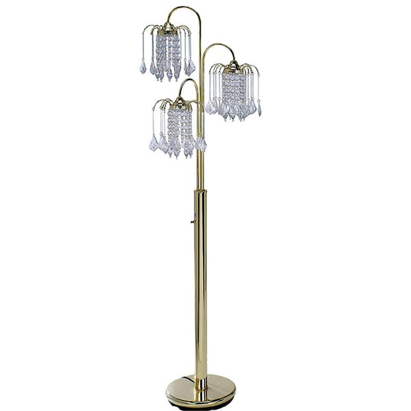 Yhior 63 in. Polished Brass Finish Floor Lamp YH2629421 - main